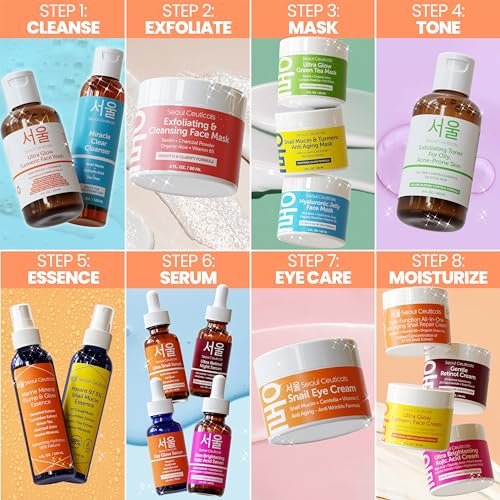 SeoulCeuticals Korean Acne Snail Cleanser Gesichtswaschmittel - Schneckenschleim, Salicylsäure & Teebaumöl Aknebehandlung für empfindliche Haut & K-Beauty Glow 118ml