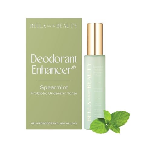 Bella Skin Beauty Deodorant Enhancer® Probiotischer Achsel-Toner - Minze - Patentierter Vor-Deo-Spray, der Deodorants länger wirken lässt und Schweiß geruchlos hält - Achselspray, Tuch, Auftragen