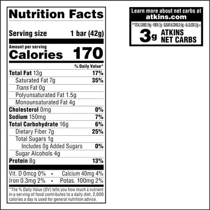 Atkins Peanutty Overload Snack Riegel – Protein Snack, ballaststoffreich, nur 2g Zucker, 5er Pack