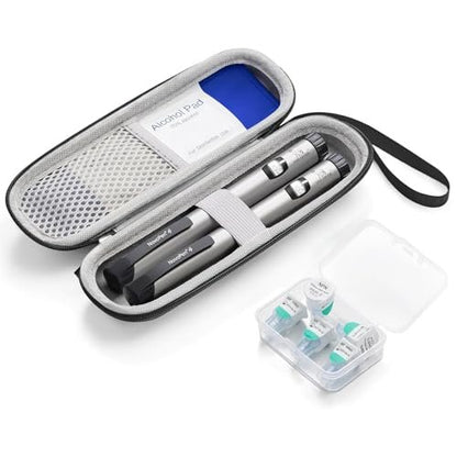 Sijidou Insulin Kühler Reiseetui – Tragbare Insulin Aufbewahrung, isolierte Kühltasche für Insulin Pens (Schwarz)
