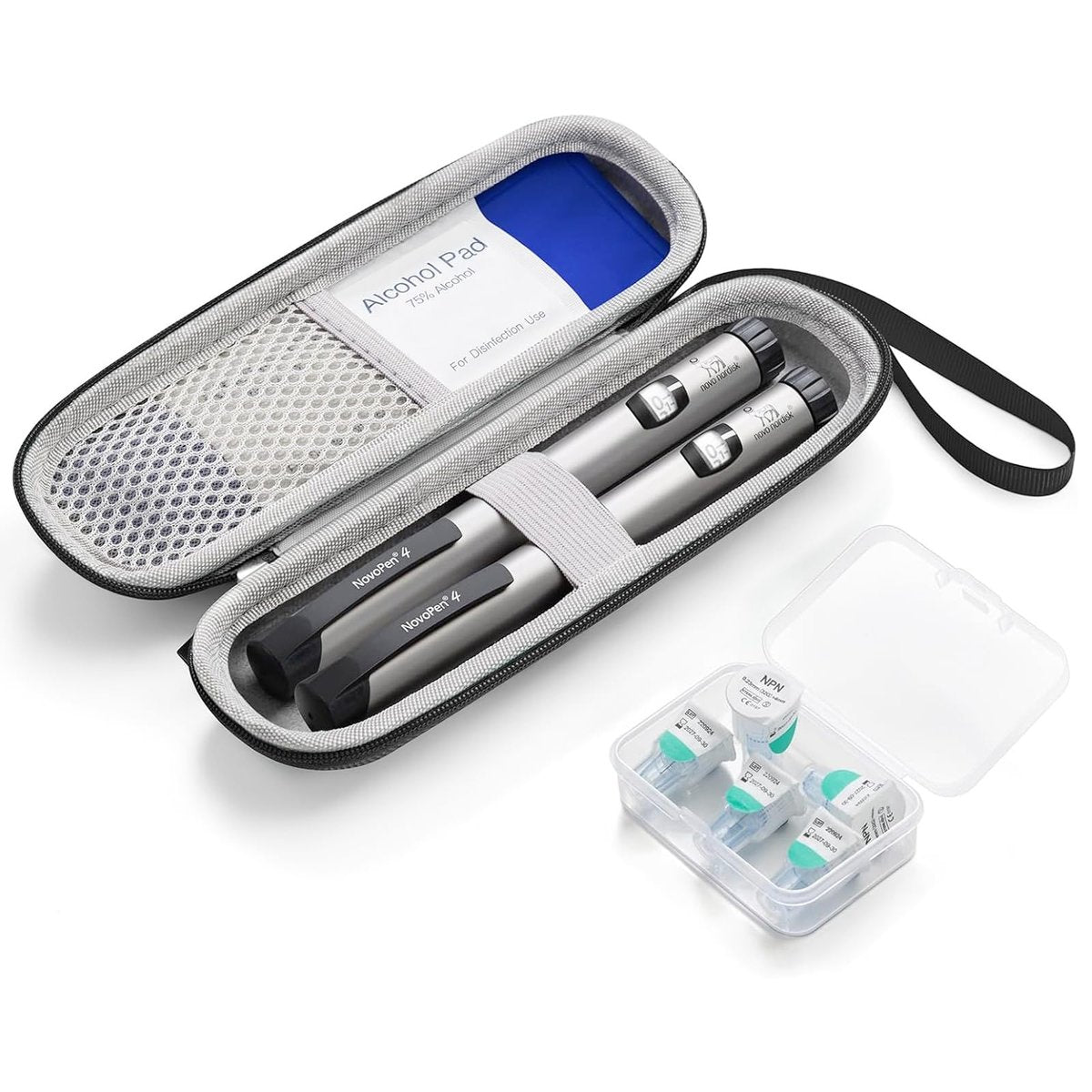 Sijidou Insulin Kühler Reiseetui – Tragbare Insulin Aufbewahrung, isolierte Kühltasche für Insulin Pens (Schwarz)