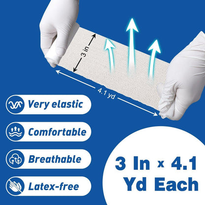 AZEN 25er Pack Mullbinden, 7,5 cm x 3,7 m – Premium Verbandsmaterial für Erste Hilfe & Medizinbedarf, elastische Binden, Wickelbinden