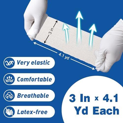 AZEN 25er Pack Mullbinden, 7,5 cm x 3,7 m – Premium Verbandsmaterial für Erste Hilfe & Medizinbedarf, elastische Binden, Wickelbinden
