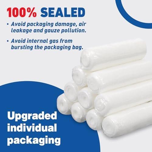 AZEN 25er Pack Mullbinden, 7,5 cm x 3,7 m – Premium Verbandsmaterial für Erste Hilfe & Medizinbedarf, elastische Binden, Wickelbinden