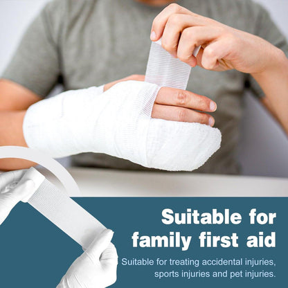 AZEN 40-teiliges Mullbinden-Set, 5 cm x 3,7 m, Premium medizinische Verbandsmaterialien & Erste-Hilfe-Zubehör, Bandage-Wrap, Tierverband, Mumienwickel