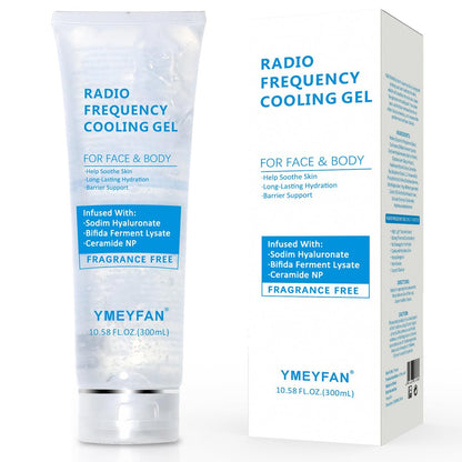 Leitfähiges Gel für Mikrostrom- und Radiofrequenz-Gesichtsgeräte – Parfümfrei, Hypoallergen, mit Hyaluronsäure & Ceramiden, 10,58 Fl Oz