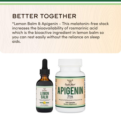 Double Wood Supplements Bio-Tinktur aus Zitronenmelisse – für Verdauung & Entspannung 590mg – 120 Portionen (Besser absorbiert als Kapseln, ideal als Tee-Ersatz)