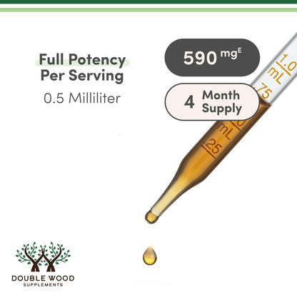 Double Wood Supplements Bio-Tinktur aus Zitronenmelisse – für Verdauung & Entspannung 590mg – 120 Portionen (Besser absorbiert als Kapseln, ideal als Tee-Ersatz)