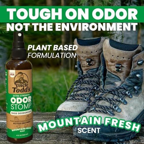 Uncle Todd's Schuh-Deo-Spray – Bewährte & kraftvolle Enzymformel zur Geruchsbeseitigung in allen Schuhen (Mountain Fresh)