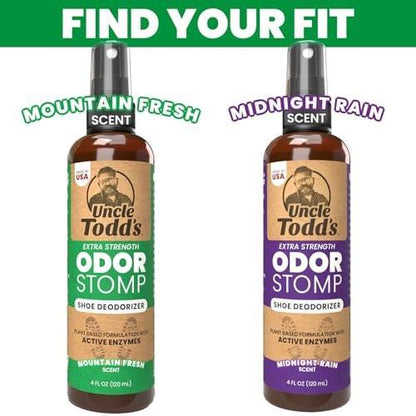 Uncle Todd's Schuh-Deo-Spray – Bewährte & kraftvolle Enzymformel zur Geruchsbeseitigung in allen Schuhen (Mountain Fresh)