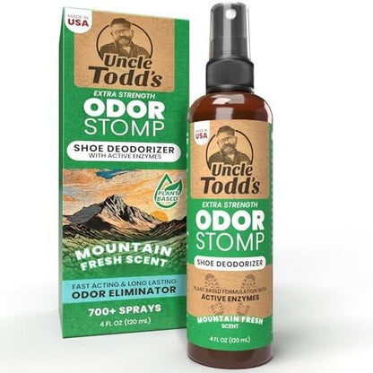 Uncle Todd's Schuh-Deo-Spray – Bewährte & kraftvolle Enzymformel zur Geruchsbeseitigung in allen Schuhen (Mountain Fresh)