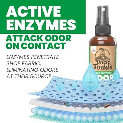 Uncle Todd's Schuh-Deo-Spray – Bewährte & kraftvolle Enzymformel zur Geruchsbeseitigung in allen Schuhen (Mountain Fresh)