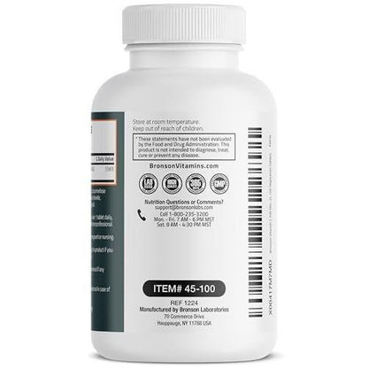 Bronson Vitamin C 500 mg – Unterstützt ein gesundes Immunsystem & antioxidativer Schutz, Non-GMO, 100 vegetarische Tabletten