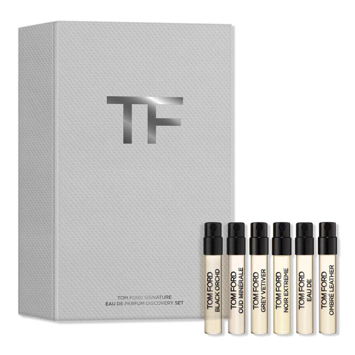 Tom Ford Signature Fragrance Discovery Set – 6 exklusive Parfumproben (Black Orchid, Costa Azzurra, Grey Vetiver, Noir Extreme, Soleil Blanc, Ombré Leather)