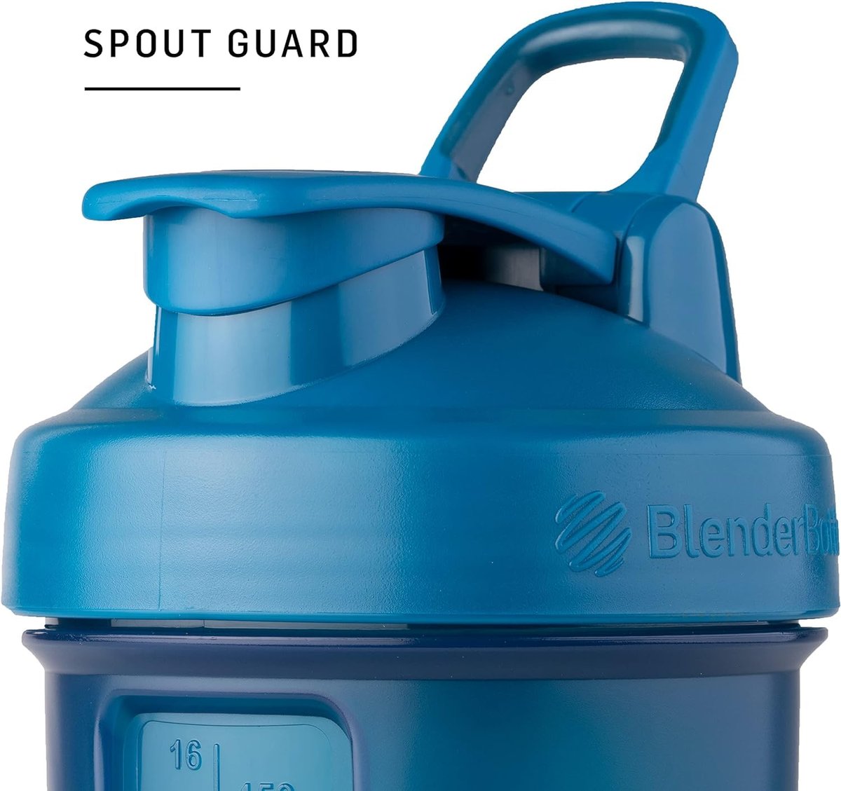 BlenderBottle Shaker Flasche mit Pillendose und Aufbewahrung für Proteinpulver, Classic V2 ProStak System, 22 Unzen, Blau