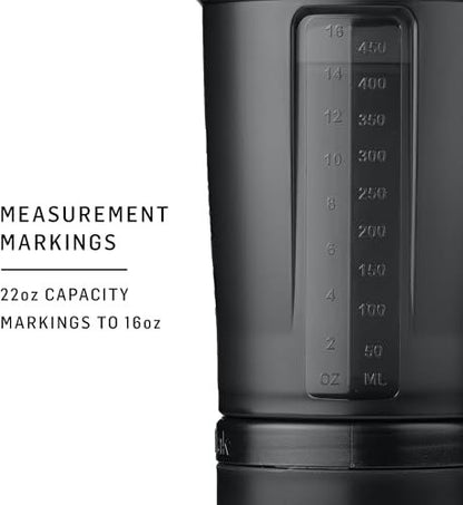 BlenderBottle Shaker Flasche mit Pillendose und Aufbewahrung für Proteinpulver, Classic V2 ProStak System, 22 Unzen, Blau