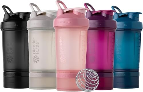 BlenderBottle Classic V2 ProStak Shaker Flasche mit Pillendose und Proteinpulver-Behälter, 22-Unzen, Tan