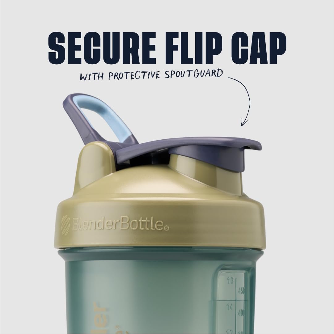 BlenderBottle Classic V2 ProStak Shaker Flasche mit Pillendose und Proteinpulver-Behälter, 22-Unzen, Tan