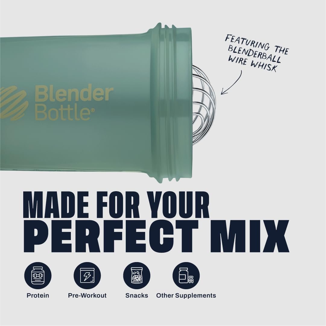 BlenderBottle Classic V2 ProStak Shaker Flasche mit Pillendose und Proteinpulver-Behälter, 22-Unzen, Tan
