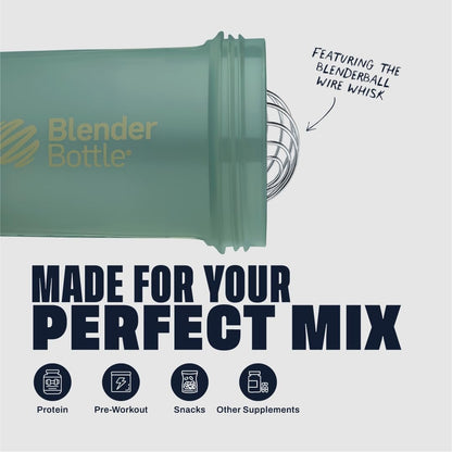 BlenderBottle Classic V2 ProStak Shaker Flasche mit Pillendose und Proteinpulver-Behälter, 22-Unzen, Tan