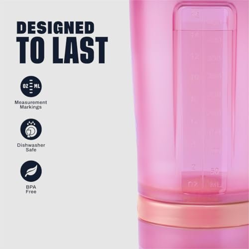 BlenderBottle Classic V2 ProStak System Shaker-Flasche mit Pillendose, 22 Unzen, Rosa