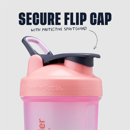 BlenderBottle Classic V2 ProStak System Shaker-Flasche mit Pillendose, 22 Unzen, Rosa