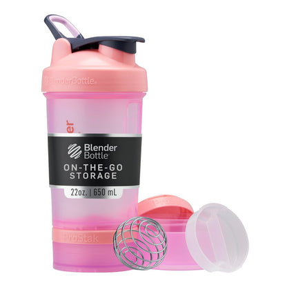 BlenderBottle Classic V2 ProStak System Shaker-Flasche mit Pillendose, 22 Unzen, Rosa