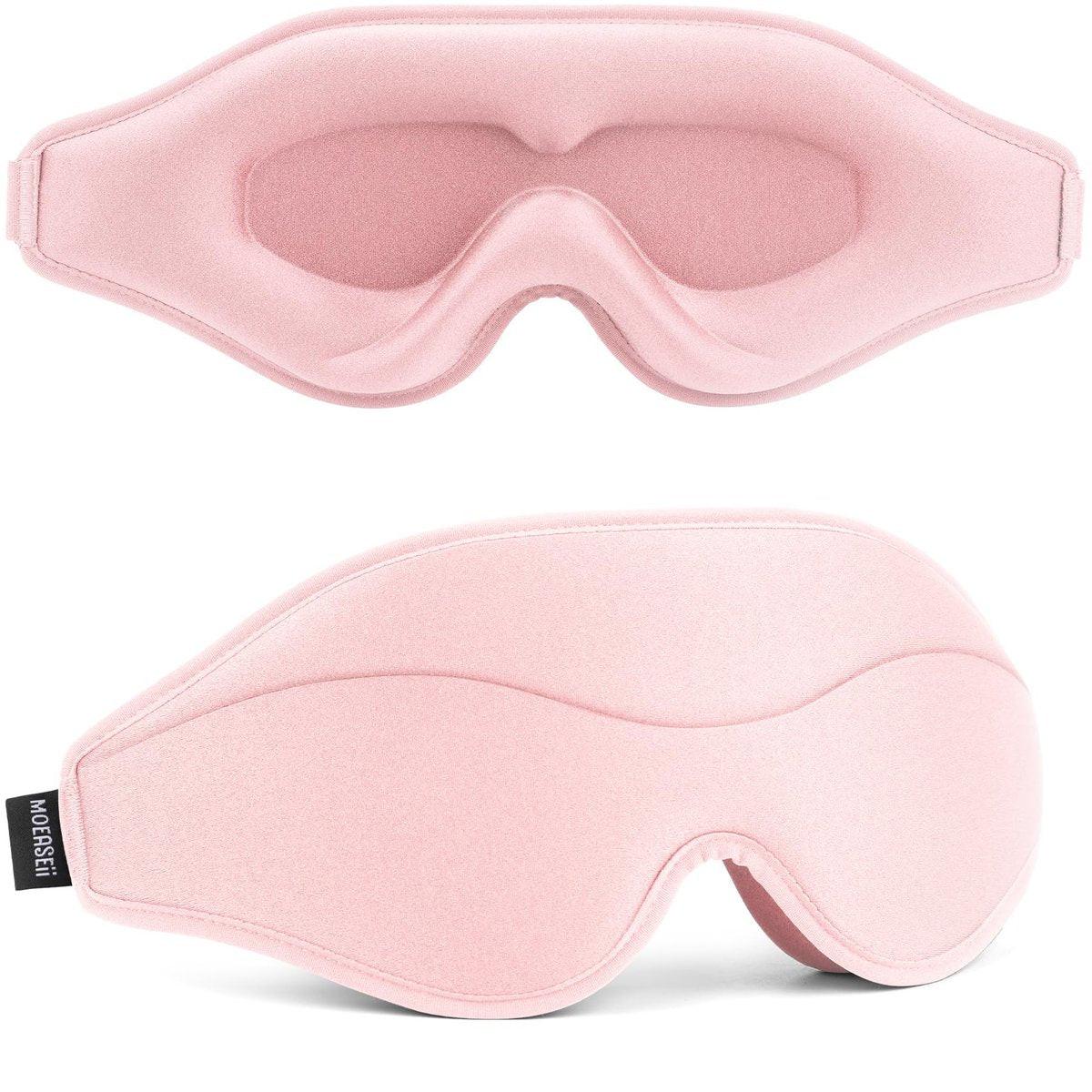 MOEASEii Schlafmaske – Totale Dunkelheit 3D Schlafmaske, superleicht & seidig weich, vollständig verstellbar für Zuhause, Büro, Reisen, Meditation, Yoga, Pink, Muttertagsgeschenk