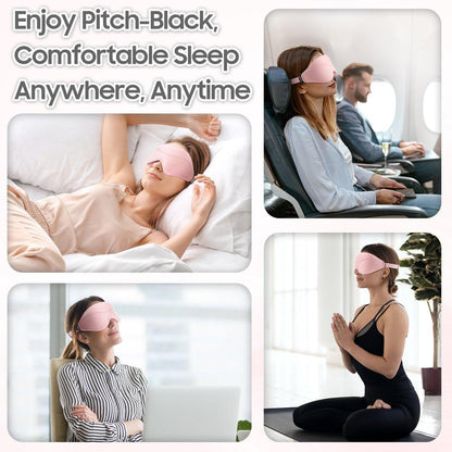 MOEASEii Schlafmaske – Totale Dunkelheit 3D Schlafmaske, superleicht & seidig weich, vollständig verstellbar für Zuhause, Büro, Reisen, Meditation, Yoga, Pink, Muttertagsgeschenk