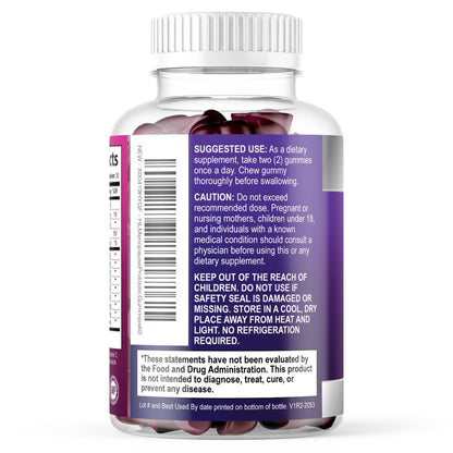 Menopause Gummies für Frauen – Black Cohosh, Cranberry, 3 Mrd. KBE Probiotika pro Portion – Komplette Linderung von Hitzewallungen, Nachtschweiß, Unterstützung der Vaginalgesundheit – 60 Gummis
