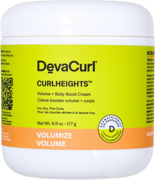 DevaCurl CurlHeights Volumen + Body Boost Creme, 177 ml – Für mehr Fülle und Schwung bei Locken