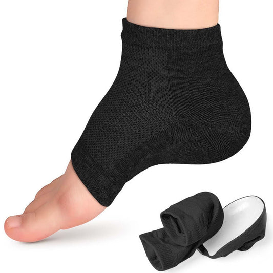Height Max Socken, Unsichtbarer Schuhabsatz-Pad, Höhen-Einlegesohlen 3 Zoll, Halbe Höhenerhöhung Einlegesohle, Universelle Herren- und Damen-Erhöhungssocken (3,5 cm, Schwarz)