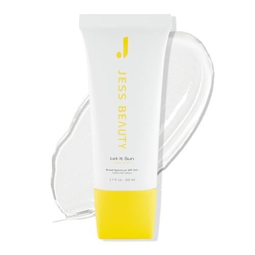JESS BEAUTY Let it Sun 50+ Sonnencreme mit Grüntee- und Aloe-Extrakt | Hautschutz SPF 50+ 1,7 fl oz