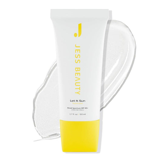 JESS BEAUTY Let it Sun 50+ Sonnencreme mit Grüntee- und Aloe-Extrakt | Hautschutz SPF 50+ 1,7 fl oz
