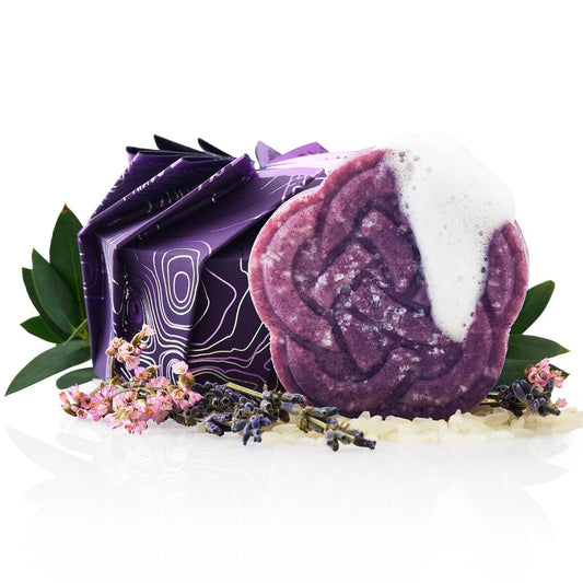 Viori Lila Shampoo Bar – Handgefertigt mit Longsheng Reiswasser & natürlichen Inhaltsstoffen – Neutralisiert Gelbstiche in blondem Haar