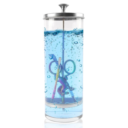 BOMOQING 35OZ Barber Glas für Maniküre & Pediküre, mit herausnehmbarem Siebeinsatz (1035 ml)