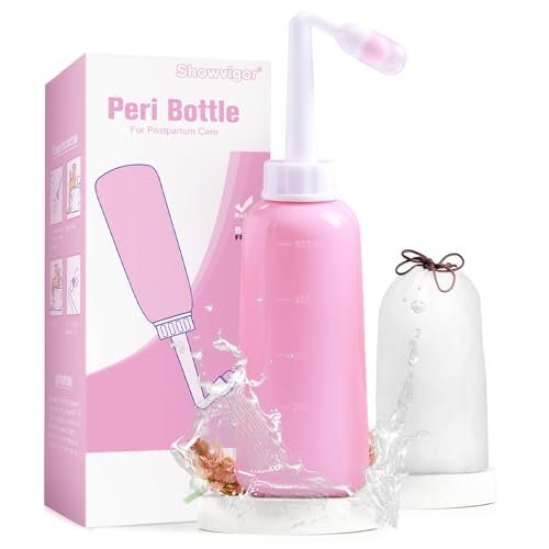 Premium Peri-Flasche für die Nachsorge nach der Geburt | Umgedrehte Peri-Flasche, tragbares Bidet für die perineale Erholung und Reinigung nach der Geburt, 350 ml