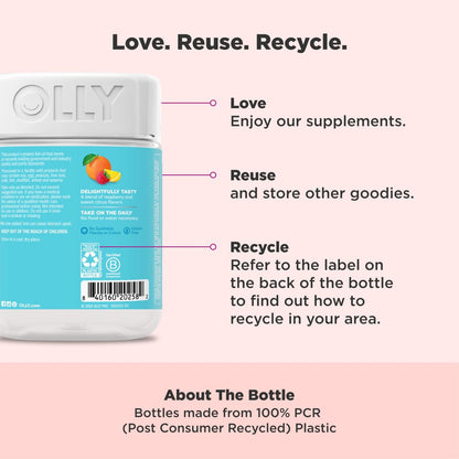 OLLY Schwangerschafts Multivitamin Gummis – Tägliche Nährstoffe für Mama & Baby, Folsäure, Omega-3 DHA, Vitamine A & D, süßer Zitrusgeschmack, 42-Tage-Vorrat – 84 Stück