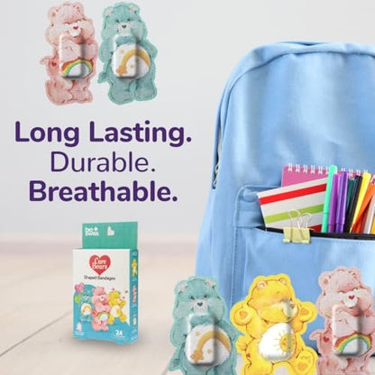 BioSwiss Care Bears Wundpflaster, klassische Care Bear-förmige selbstklebende Pflaster, latexfrei, steril, 24 Stück