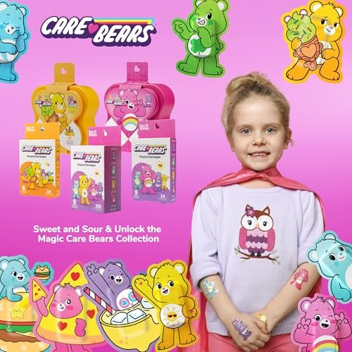 BioSwiss Care Bears Wundpflaster – 24 selbstklebende Care Bear Pflaster, latexfrei, steril, für Kinder