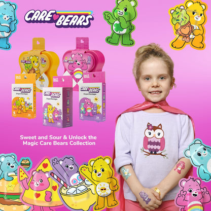 BioSwiss Care Bears Wundpflaster – 24 selbstklebende Care Bear Pflaster, latexfrei, steril, für Kinder