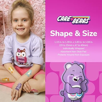 BioSwiss Care Bears Wundpflaster – 24 selbstklebende Care Bear Pflaster, latexfrei, steril, für Kinder