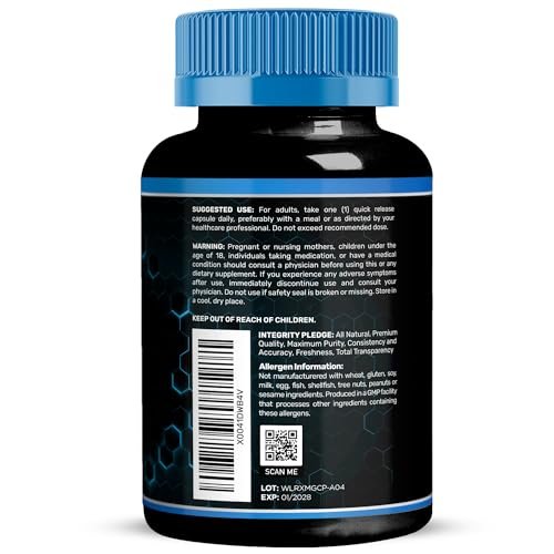 Magnesium Glycinat 750mg | Hochabsorbierendes cheliertes Calm Support für Frauen und Männer - Glicinato De Magnesio, Magnesiumchelat für Herzgesundheit, Schlafunterstützung - 120 Kapseln
