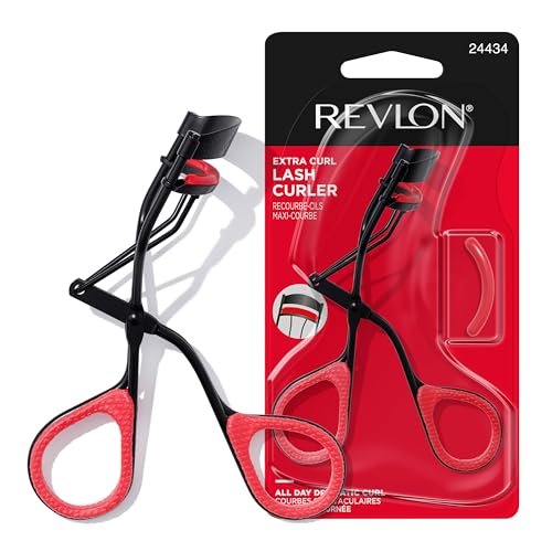 Revlon Extra Curl Wimpernzange für dramatischen Schwung – mit rutschfesten Fingerauflagen für sicheren Halt, 1 Stück