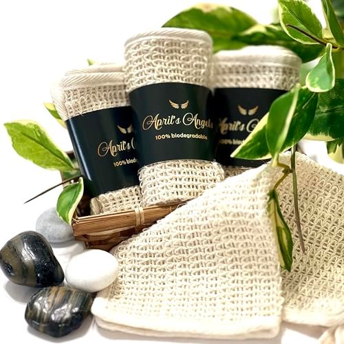 100 % natürlicher Sisal-Waschlappen. Sanftes Peeling für glattere Haut. Langlebig & wiederverwendbar für Gesicht & Körper. 100 % biologisch abbaubar. Entfernt abgestorbene Hautzellen und Schmutz (3 Stück)
