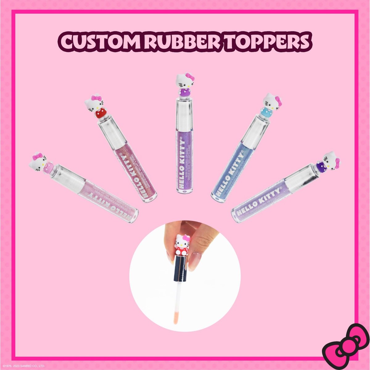 Hello Kitty 5-teiliges pflanzliches, feuchtigkeitsspendendes Lipgloss-Set für Mädchen, Kinder und Kleinkinder – perfekt für Partys, Übernachtungen, Makeover und als Geburtstagsgeschenk für Mädchen ab 3 Jahren von Townley Girl
