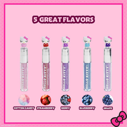 Hello Kitty 5-teiliges pflanzliches, feuchtigkeitsspendendes Lipgloss-Set für Mädchen, Kinder und Kleinkinder – perfekt für Partys, Übernachtungen, Makeover und als Geburtstagsgeschenk für Mädchen ab 3 Jahren von Townley Girl