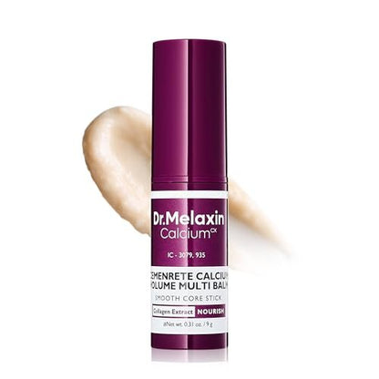 Dr.Melaxin Calcium Multi Balm Stick – Kollagen & Elastin Anti-Falten-Stick, All-in-One feuchtigkeitsspendender Balm für Augen, Hals, Make-up-Basis & Gesicht, koreanische Hautpflege, 9 g