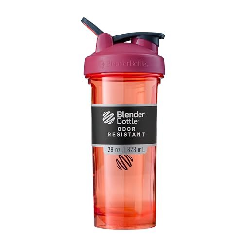 BlenderBottle Shaker Bottle Pro Series – 28 Unzen, Korallenrot – Perfekt für Proteinshakes und Pre-Workout