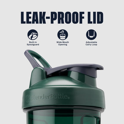 BlenderBottle Shaker Bottle Pro Series – 28 Unzen, Grün – Ideal für Proteinshakes und Pre-Workout